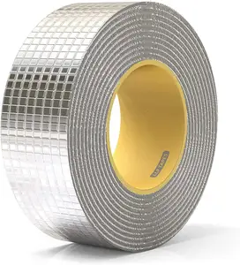 Waterproof Self-adhesive Tape, Aluminum Butyl Foil Heat Shield for Roof Pipe Repairing Fixing Organizing and Joining Objects,