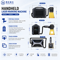 Machine de marquage laser fibre CNC 3D JINGWANG 50W avec prise en charge AI/DWG, conception portable pour la gravure sur métal de grandes pièces