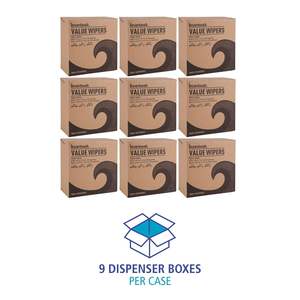 Lingettes DRC Boardwalk 9,33 x 16,5 Blanches, 100 paquets distributeurs/carton, Nettoyants professionnels - Product Image 2