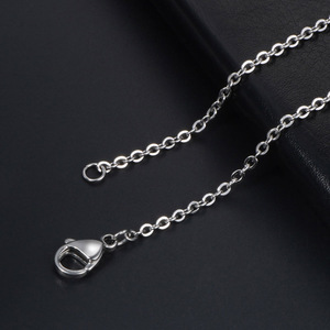 <b>Titanium</b> Steel Couple's Simple O-Shape <b>Chain</b> Necklace 1.5mm 2.5mm Men Women Gift Jewelry CE463 - Product Image 3