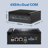 Mini PC Industrial con 2 Ethernet, 6 USB, 2 COM, Linux, Android, Nux Box, Wifi, 4G, N100, DDR4, Enchufe AU/US, Nuevo