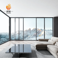 Portes coulissantes en uPVC de haute qualité avec profil en coquille, renfort en acier et double vitrage en verre trempé pour patio et balcon