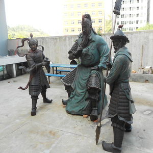 Guan Gong Copper Sculpture Outdoor Religious Temple Floor Mount Figure Statue Ancient Celebrity Artwork - Product Image 1