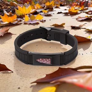 Lettrage laser personnalisé Logo gravé Cadeau Hommes Protection Guérison Santé Sport <span class=keywords><strong>Bande</strong></span> Bracelet magnétique Bracelets en <span class=keywords><strong>silicone</strong></span> - Product Image 5