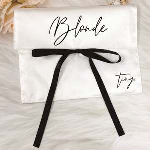 Sacs de voyage cosmétiques pliables en coton écologiques et durables avec logo personnalisé de luxe, imprimés en sérigraphie, couleur naturelle, cadeau - Product Image 2