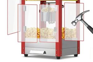 Machine à Popcorn Commerciale Électrique Automatique Cinématique Grande Capacité, Machine Industrielle à Popcorn Rose - Product Image 2
