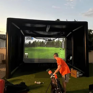 Simulator Golf tiup, kandang tenda proyektor Digital, layar proyektor Digital tahan air PVC/nilon Blower untuk penggunaan acara luar ruangan - Product Image 2