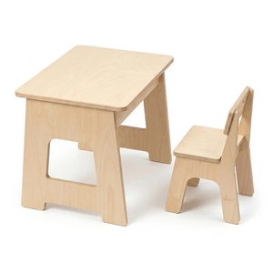 Ensemble table et <span class=keywords><strong>chaise</strong></span> pour enfants en contreplaqué de bouleau, meubles en bois DIY pour tout-petits, bureau <span class=keywords><strong>Montessori</strong></span> pour enfants, table et <span class=keywords><strong>chaise</strong></span> d'étude pour enfants - Product Image 1