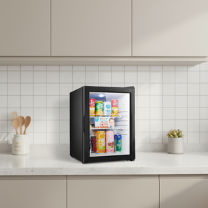 Ready To Ship Table Top Fridge Glass Door <b>Mini</b> Fridge 90L Compressor Fridge Refrigerators For <b>Supermarket</b> - Product Image 1