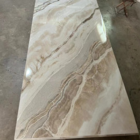 Papier peint personnalisé pour décoration murale Panneaux de plafond d'intérieur Feuille de marbre Uv en PVC