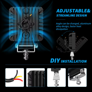 Nuovi <span class=keywords><strong>Fari</strong></span> LED Quadrati DXZ 18W 12-24V, Luce da Lavoro da 4 Pollici <span class=keywords><strong>per</strong></span> Camion/Trattore/ATV/UTV/Barca - Luci di Guida Efficaci con Garanzia di 3 Anni - Product Image 5