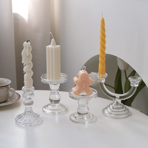 Bougeoirs en <span class=keywords><strong>verre</strong></span> de style nordique, colonne romaine, Yannoxi, pour salles à manger chinoises occidentales, décorations romantiques pour dîners aux chandelles - Product Image 1