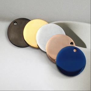 ลดกระหน่ำป้ายสุนัขสแตนเลสสลักด้วยเลเซอร์แบบสั่งทำป้าย ID ป้องกันการสูญหายแบบแขวนป้ายสัตว์เลี้ยงทรงกลมว่างเปล่าของขวัญตามธีมโลโก้ - Product Image 3