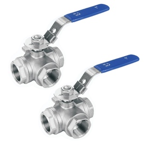 Thép Không Gỉ Công Nghiệp Tùy Chỉnh Kiểm Soát Dòng Chảy Hiệu Quả Cao Thẳng Hướng Dẫn Sử Dụng Threaded 3-Cách Bóng Van Cho Nước - Product Image 1