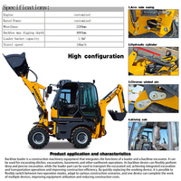Gratis pengiriman Mini Towable Backhoe Loader retrosnadora Diesel depan Loader Backhoe traktor 4x4 Backhoe bumi mesin bergerak