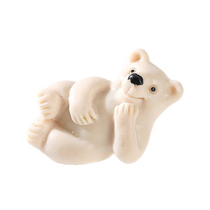 Figurines miniatures d'ours mignons en résine, lot de 4, décoration d'intérieur, ornements artisanaux artistiques, forme animale, plastique et résines - Product Image 5
