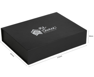 Sang Trọng Tùy Chỉnh Đen Cứng Nhắc Hộp Giấy Flap Template Magnetic <span class=keywords><strong>Folding</strong></span> Hộp Quà Tặng Bao Bì Hộp Với Nam Châm Đóng Cửa - Product Image 2