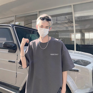 Camiseta Corta de Algodón Puro Estilo Americano para Hombre, Tendencia de Verano, Holgada, Sin Mangas, con Cuentas, Estilo Inglés, Informal para Jóvenes - Product Image 4