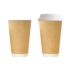 แก้วกาแฟและชานมแบบใช้แล้วทิ้งพร้อมโลโก้สั่งทำ ฝาปิดสำหรับเครื่องดื่มร้อนแบบหนา กระดาษคราฟท์ 16 ออนซ์ สำหรับงานปาร์ตี้ สไตล์โมเดิร์น - Product Image 2