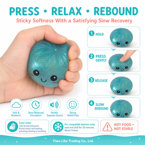 Pelota Antiestrés Gigante de Malta con Purpurina de 8.5CM, Aislada y de Lujo, para Fiestas, Juguete Sensorial Hecho a Mano - Product Image 3