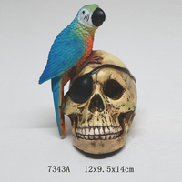 Tête de crâne en résine, sculpture artisanale d'halloween, tête de crâne pour la décoration de la maison, vente en gros