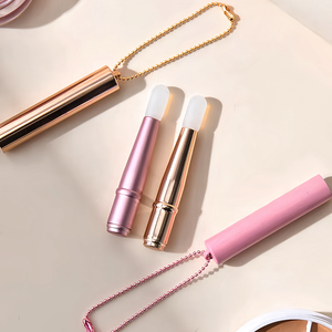 Brocha <span class=keywords><strong>de</strong></span> Labios Profesional <span class=keywords><strong>de</strong></span> Silicona <span class=keywords><strong>con</strong></span> Mango Metálico para Lápiz Labial, Corrector, Bálsamo Labial, Brillo Labial, Mini Brocha <span class=keywords><strong>de</strong></span> <span class=keywords><strong>Maquillaje</strong></span> <span class=keywords><strong>con</strong></span> <span class=keywords><strong>Tapa</strong></span> - Product Image 2