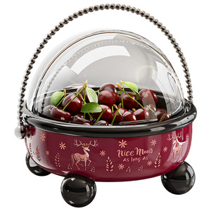 Fruit Plate With Lid Large Capacity Fresh Keeping Storage Box For Home Living Room Coffee Table Cartoon Design - Product Image 4