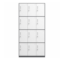 Armoire à casiers à 12 portes, meuble en acier