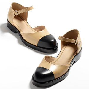 Nouvelles chaussures Mary Jane vintage à plateforme, style décontracté de rue, en <span class=keywords><strong>cuir</strong></span> de chèvre uni, bout rond <span class=keywords><strong>noir</strong></span>, escarpins et mules pour <span class=keywords><strong>femme</strong></span> - Product Image 2