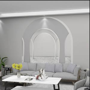 3D Arc Extension Visuelle Vêtements Live Room <span class=keywords><strong>Papier</strong></span> <span class=keywords><strong>Peint</strong></span> Mural Chambre Salon Espace Fond Mur <span class=keywords><strong>Papier</strong></span> <span class=keywords><strong>Peint</strong></span> - Product Image 4