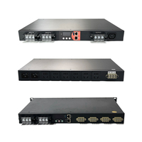 ATS+PDU intelligent 230V 10A C13 avec verrouillage par bouton, 8 prises, interrupteur automatique, écran LCD, MQTT/Modbus, multi-capteurs, personnalisé pour centre de données