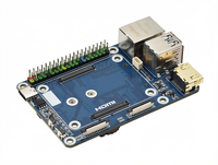 Waveshare Raspberry Pi Compute Module 5 Mini Base Board B Carte de développement Linux avec puce de cryptage EEPROM pour USB