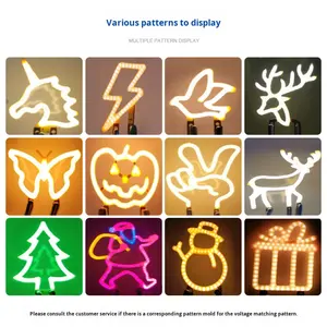 カスタムDIY形状テキスト電球フィラメントクリエイティブクリスマス装飾E27ネジ式ベーススモークガラス<span class=keywords><strong>LED</strong></span>電球IP33定格調光可能 - Product Image 3