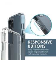 Étui de téléphone en tpu transparent résistant aux chocs pour iphone 13, 14 Pro Max, vente en gros, logo personnalisé, nouvelle collection 2021