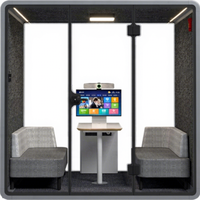Cabine de réunion pour 4 personnes, cabine insonorisée, cabine téléphonique, bureau, travail, cabines insonorisées