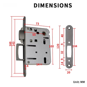 Cerradura de gancho empotrada duradera para puertas correderas, antirrobo, sin llave, para puertas de madera, uso en baños y balcones - Product Image 4