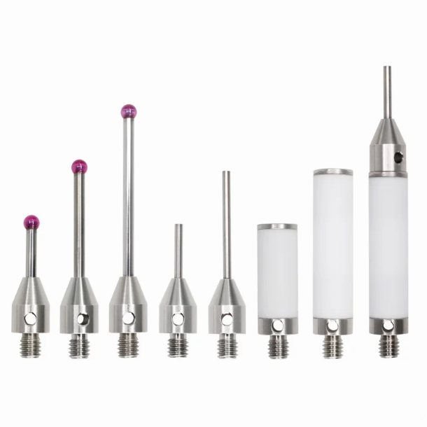 Precision Ruby Ball Probe Tungsten Steel Stylus with M3 Thread for 3D Coordinate Measurement & Mold Inspection
