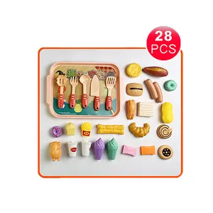 Samlok 2022, оптовая продажа, 28 шт., игрушечный стол для ролевых игр, кулинарная кухня, коллекционные кухонные игрушки для детей