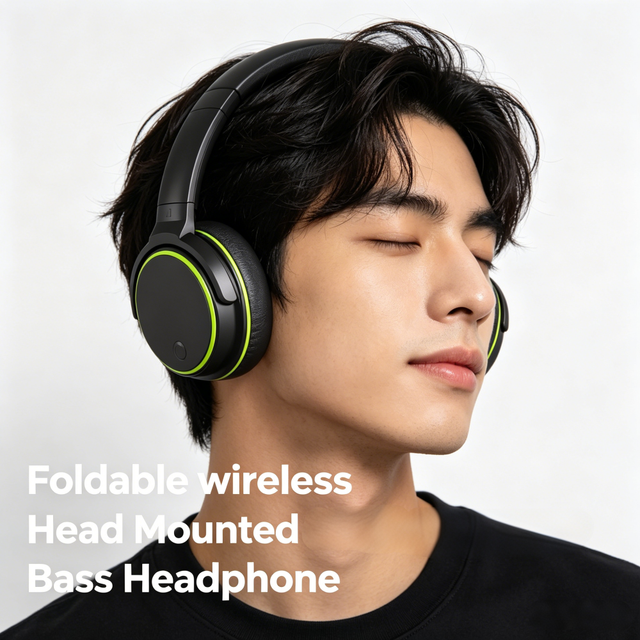 2026 New 450mAh Foldable Wireless Headphone Good Quality Bass for Online Courses