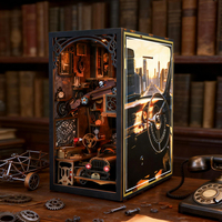 Autohome Kit de Casa de Muñecas de Madera en Miniatura, Escala 1:32, Juego de Bloques de Construcción Educativos