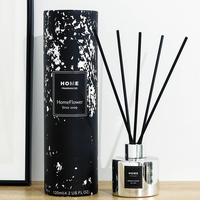 Diffuseur de parfum d'ambiance Homeflower GY01 de luxe pour hôtel, ensemble de 2 diffuseurs à bâtonnets, huile essentielle sans flamme, longue durée (2 mois), en cylindre