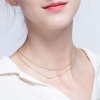 Collar de Cadena Larga Gemnel con Nombre en Plata 925, Joyería de Oro Real, Cadena Ajustable con Letra Inicial de Oro Real