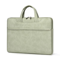 Sac d'ordinateur portable 15.6 pouces mallette Messenger sac transportant pour le travail personnalisé PU cuir pochette d'ordinateur pochette d'ordinateur pour hommes femmes
