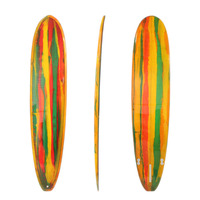 Longboards Orange PU planche de surf minimale avec une seule ailette