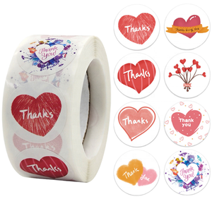 500pcs Per Roll Transparent Hot Gold Silver Waterproof Paper Adhesive Sticker Bag Food <b>Label</b> Seal Sticker - Product Image 1