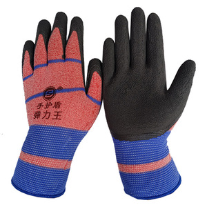 Gants de travail en mousse de latex antidérapants entièrement texturés, respirants, pour la construction et la sécurité - Product Image 2