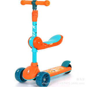 Children's Scooter For Ages 3 And Older Height Adjustable With Lights Mixed Color Hummer Wheels - Product Image 1
