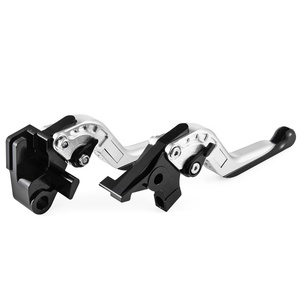 Motorcycle clutch & brake lever for motorcycle long and short black - Product Image 2