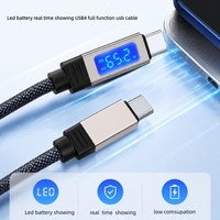 Câble de charge USB4 multifonction de haute qualité avec affichage numérique LED, PD240W, 40 Gbps, 8k60hz, compatible Thunderbolt 3/4, type C