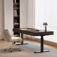 Bureau d'ordinateur électrique surélevé avec tiroir, table de bureau, bureau réglable en hauteur pour le travail